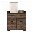 thumbnail image 3 of Dressers | 5-Drawer with Spacious Top | Dark Brown | Particle Board, 3 of 7