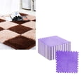 thumbnail image 2 of Interlocking Carpet Tiles, Thick Cuttable 10 Sheet  Anti Slip Soft Plush Floor Mat Tiles  For Bedside, 2 of 8