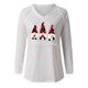 thumbnail image 4 of Puntoco Moda Mujer Casual Cuello en V Navidad Impreso Camiseta de manga larga Puntoco Puntoco-7000, 4 of 4