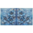 thumbnail image 3 of Three Large Blue Flowers 3 Ring Hardcover Binders 1.5in Round Rings for Letter-Size Folder Paper Organizer Pockets for Office Student Recipe, 3 of 9