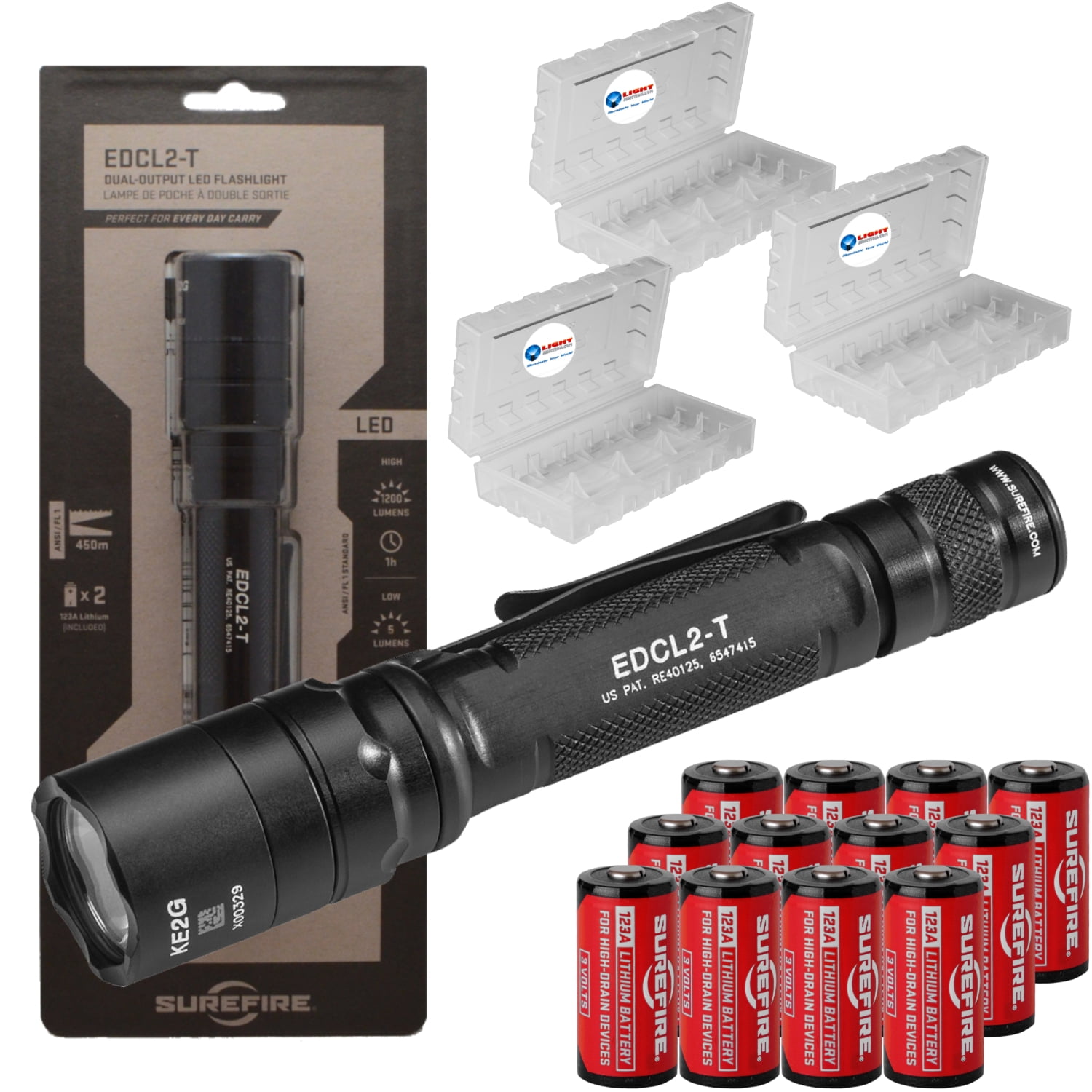 SureFire EDCL2T Handheld Everyday Carry EDC Flashlight 1200 Lumens w