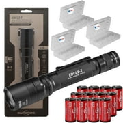 SureFire EDCL2-T Handheld Everyday Carry EDC Flashlight 1200 Lumens w/ 12 Extra Surefire CR123 and 3 Alliance Gadget Battery Boxes
