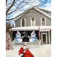 thumbnail image 5 of Christmas Garage Door Banner Cover 6 x 13 ft, Merry Christmas Snowman with Robin Black Christmas Garage Door Decorations Holiday Christmas Backdrop Decor for Winter New Year Xmas Party, 5 of 6