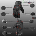 thumbnail image 3 of Jackets 4 Bikes Men's Motorcycle Premium Goat Leather & AirMesh Biker Gloves, 3 of 5