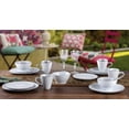 thumbnail image 4 of Lorren Home Trends LH524 16 Piece Stoneware Scroll Dinnerware Set, White, 4 of 4
