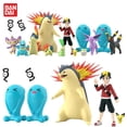 thumbnail image 4 of Bandai Original Scale World Pokemon Johto Region Gold Typhlosion Wobbuffet Totodile Togepi Pichu Model Anime Figure Gift Toys, 4 of 5