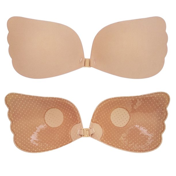 ZXYOUPING Pegatinas De Pecho Para Mujeres Sujetador Autoadhesivo Sin Tirantes Hebilla Delantera Reunida Invisible Espalda Pezón