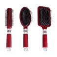 thumbnail image 1 of Juego de cepillos para el cabello de 3 piezas, desenredador húmedo y seco para mujeres, hombres, , niñas, regalos Rojo Yuyangstore cepillo de pelo, 1 of 8