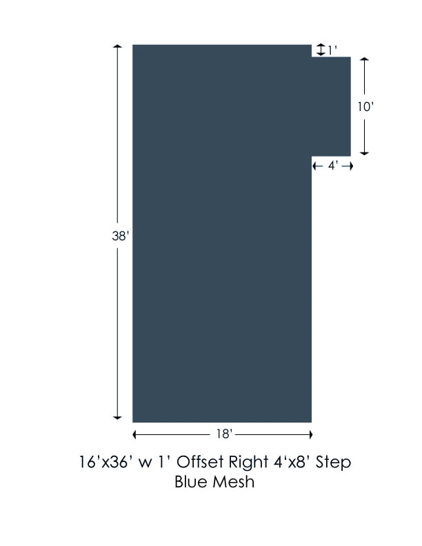 WaterWarden in-Ground Pool Safety Cover Rectangle, Fits 16' x 36'+4' x 8', 1 Foot Offset Right, UL Classified to ASTM F1346