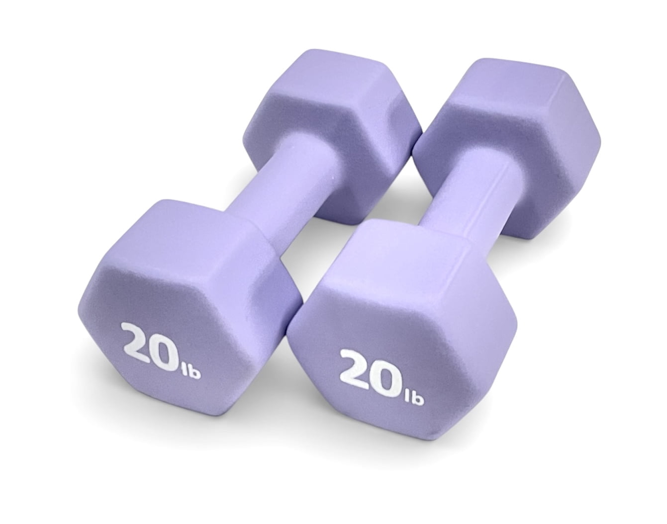 Rainforest Basics Neoprene 20LB Hex Dumbbell Hand Weights Set of 2