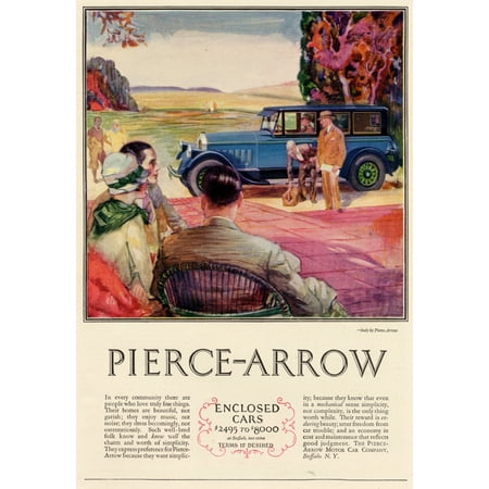 Unknown Buffalo - Magazine advertisment for the Pierce-Arrow motor car company of Buffalo NY Poster Print by Unknown