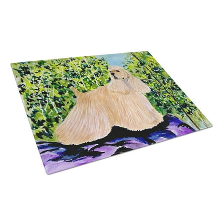 

Carolines Treasures SS8668LCB Cocker Spaniel Glass Cutting Board Large 12H x 16W multicolor