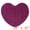 Dark Purple, variant on Unique Bargains Heart Shaped Chenille Bath Rugs Soft Shaggy Bath Mat Brown 20" x 24"