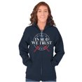 thumbnail image 4 of Fishing American Pride Fisherman Joke Unisex Fleece Graphic Zip Up Hoodie Brisco Brands 2X, 4 of 5