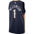thumbnail image 3 of Men's Nike Zion Williamson Navy New Orleans Pelicans Swingman Jersey - Icon Edition, 3 of 3
