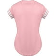 thumbnail image 2 of DIGITMON Women's Baseball Softball Jersey Button Down Premium Two-Stripe Sleeve Shirts Uniform PINKWHITE, Large, 2 of 3