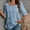 Blue, variant on TODOZO Linen Button Down Shirt Women Casual Cotton Blouse Loose Fit Work Gauze Tops Summer Tops for Women Trendy 2025 Casual Neck Linen Blend Shirts Short Sleeve Loose Fit