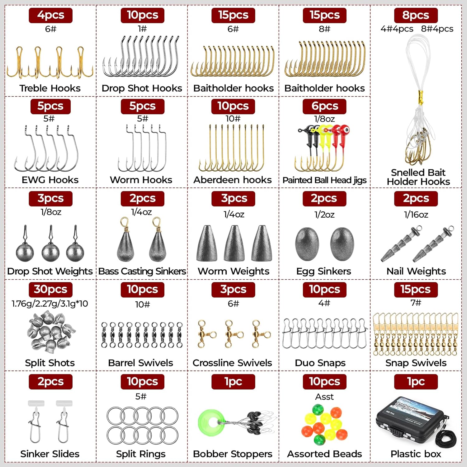 MadBite 182-Piece Freshwater Fishing Tackle Kit photo 5