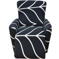 thumbnail image 5 of Jokapy Recliner Slipcover Stretch Printed Fabric Furniture Chair Cover, Black, 5 of 9