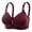 Wine, variant on CFLVAEK Plus Size Womens Bras Wireless Push Up Bralette Comfort Full Coverage Seamless Bra Breathable Adjustable Straps Brassiere for Large Bust Gray XL