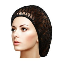 Audhol Hair Net Mesh Net Hair Long Rayon Hat Hair Knit Net Sleeping Crochet 1Pc Soft Hairnet Hair Care Hair Nets Elasticity invisible Elastic Mesh Black One Size