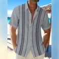thumbnail image 2 of Lumtrix Mens Hawaiian Shirt Short Sleeve Button Down Shirts Tropical Tie Dye Gradient Summer Beach Shirt for Men Vacation Clothes Blue XL, 2 of 5