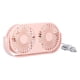 thumbnail image 4 of Ventilador ajustable, ventilador de escritorio de doble cabezal rosa Ventilador de doble cabezal Rendimiento comprobado, 4 of 12