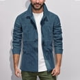 thumbnail image 1 of pstuiky camisas de manga larga para hombre, Camiseta lisa de manga larga con cuello vuelto para hombre, informal, elegante, cómoda, con bolsillos, botones y cremallera. Tops de hombre xl, 1 of 6