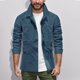 thumbnail image 1 of pstuiky camisas de manga larga para hombre, Camiseta lisa de manga larga con cuello vuelto para hombre, informal, elegante, cómoda, con bolsillos, botones y cremallera. Tops de hombre xl, 1 of 6