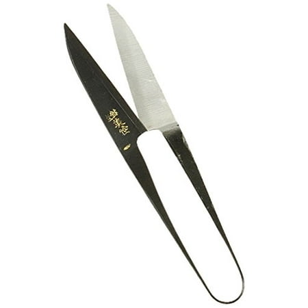 Kotobuki Traditional Japanese Thread Scissors, Black Finish with Long (Best Japanese Garden Scissors)