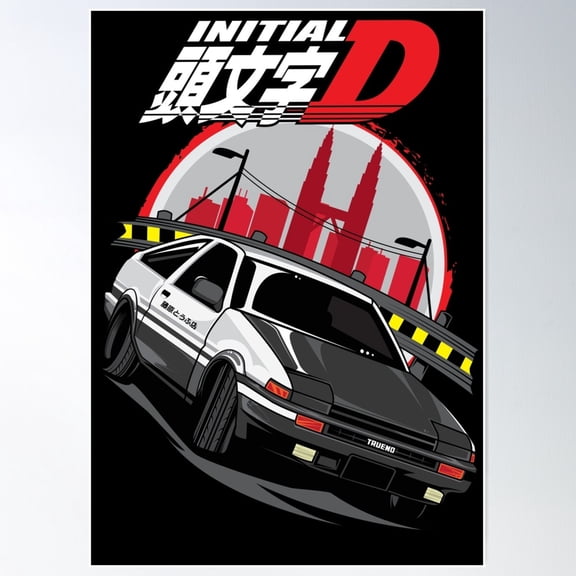 Initial D Poster Wall Art, Modern Wall Decor, 8x12 UNFRAMED