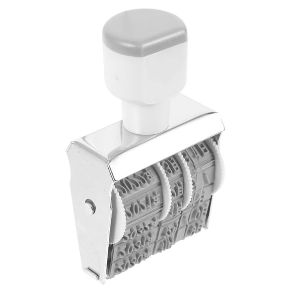 GAXIRE Gray Handheld Date and Time Stamp, Date Stamper for Office and Business Use, 1 Piece