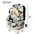thumbnail image 2 of School Backpack Lightweight Multipocket College High Middle Student Bag 15L Yellow Black Brown Dogs, 2 of 9