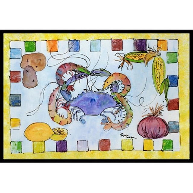 Carolines Treasures 8068-MAT Tapis Intérieur Ou Extérieur Crabe - 18 x 27 Po.