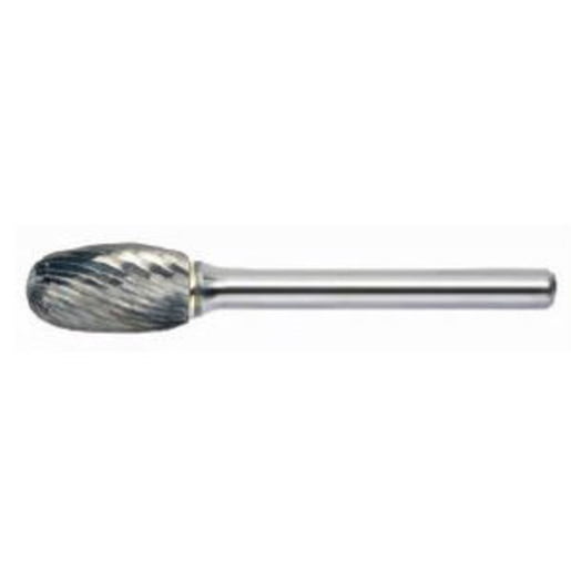 Egg Shape SE-3 Carbide Burr 1//4 x 3//8 x 5//8 x 2 3//8 Single Cut
