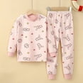 thumbnail image 4 of Boys Outfits Kids Long Sleeve Cartoon Prints Tops Pants Pajamas Set Baby Boy Clothes Pink, 4 of 4