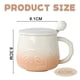 thumbnail image 2 of Taza de agua de 400ml, Taza de cerámica con panda en relieve de dibujos animados con tapa, cuchara para el hogar, taza de café con leche de alto valor para hombres y mujeres, 2 of 5