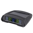 thumbnail image 1 of Monitor de presión de neumáticos TPMS Detector de monitor de presión de neumáticos inalámbrico TPMS con 4 sensores USB + carga del panel solar, 1 of 5