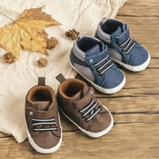 HsdsBebe Baby Boys Girls Shoes Infant High Tops Ankle Sneakers Soft Anti-Slip Sole for First Walkers 3-18 Months