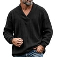 thumbnail image 3 of V Neck Sweater Zaewscy Men's V‑Neck Cable Knit Sweater Long Sleeve Loose Casual Pullover Jumper Black XXL, 3 of 9