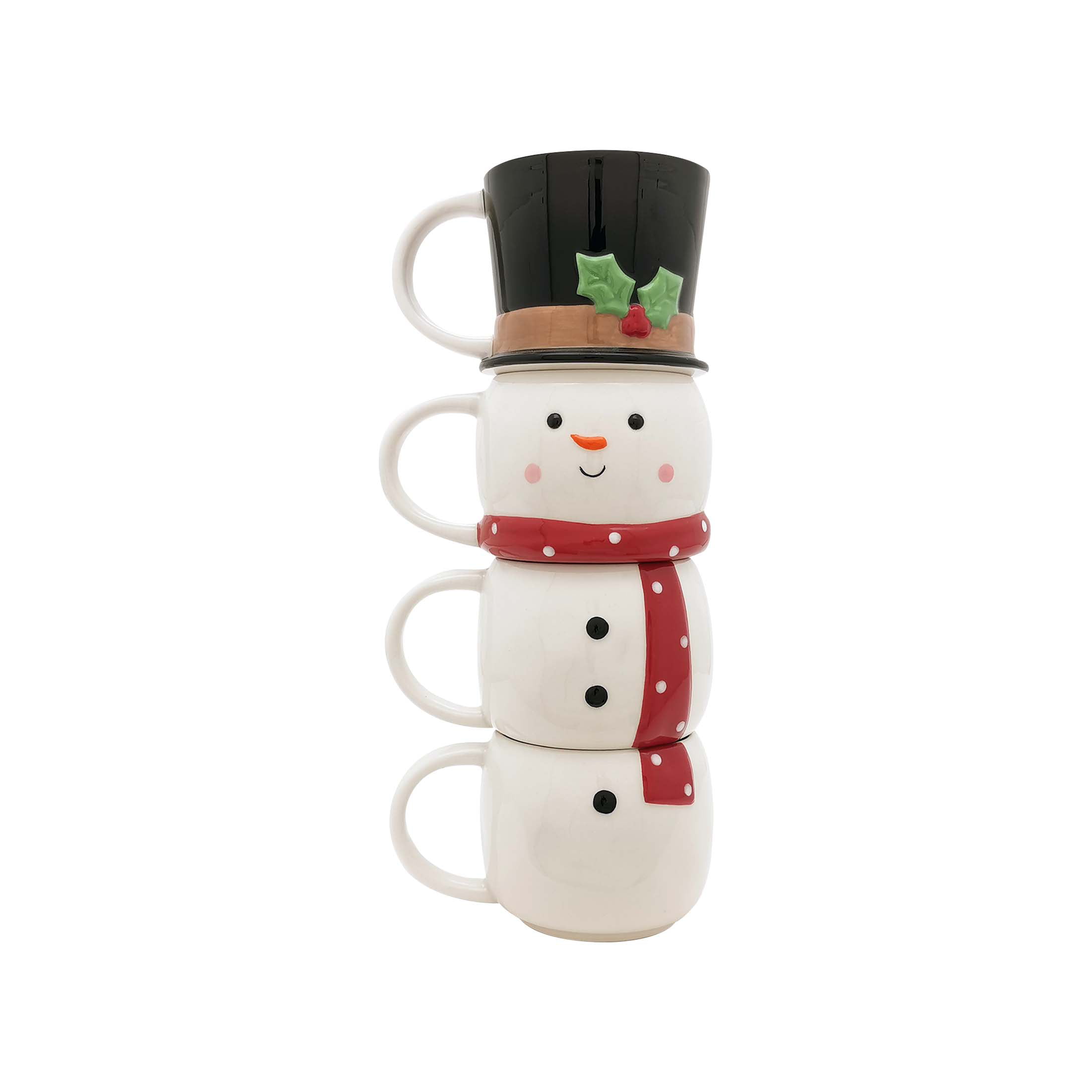 Wholesale 401-500ml Cute Santa Snowman Decorated Ceramic Mug Tableware