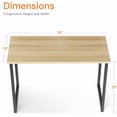thumbnail image 3 of 40 Inch Computer Desk, Modern Simple Style Desk for Home Office, Study Student Writing Desk,Walnut, 3 of 14