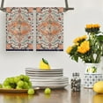 thumbnail image 2 of Orange Flowers Bohemia Boho Kitchen Towels Dish Towels, 18x26 Inch Daily Seasonal Decoration Hand Towels Set of 2, 2 of 6
