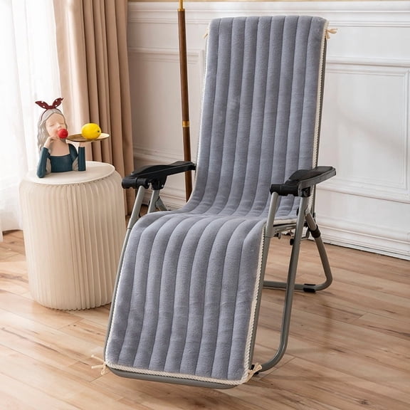 XmhyTop-A Non-Slip Cushion 45x130cm Patio Garden Chair Pad, Resistant Outdoor Indoor Recliner Cushion,Dark Grey