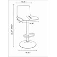 thumbnail image 2 of 0353 Bella Vita Bent Wood Pneumatic Gas Lift Adjustable Height Swivel Stool, 2 of 2
