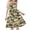 Army Green B, variant on Girls Floral Dress Sleeveless Round Neck Camo Print Layered Soft Breathable Comfortable Cotton Fabric Lightweight 4-14 Years