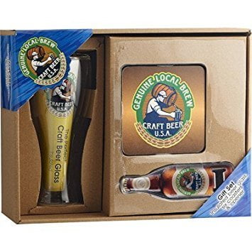LS Arts Craft Beer Glass/Coasters/Opener Gift Set, Multicolor