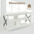 thumbnail image 3 of Gymax Modern Entertainment Center Farmhouse TV Stand for TV's up to 55''w/ Open Shelves White, 3 of 10