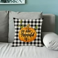 thumbnail image 4 of Fall Pillow Covers 18x18, Autumn Watercolor Buffalo Plaid Pumpkin Throw Pillows Linen Farmhouse Thanksgiving Fall Decor Outdoor Cushion Case for Home Sofa Bedroom Living Room, 4 of 5