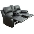 thumbnail image 3 of PonLiving 74'' Faux Leather Pillow Top Arm Reclining Loveseat,Black, 3 of 4